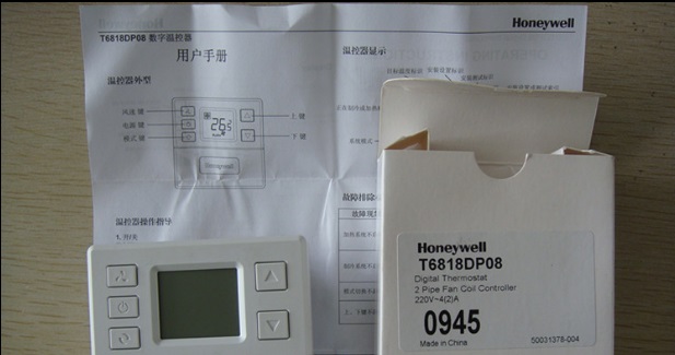 霍尼韋爾Honeywell 溫控器開關 T6818DP08 液晶溫控器 溫控面闆